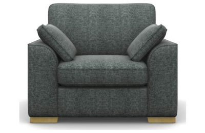 Heart of House Lincoln Tweed Fabric Chair - Grey